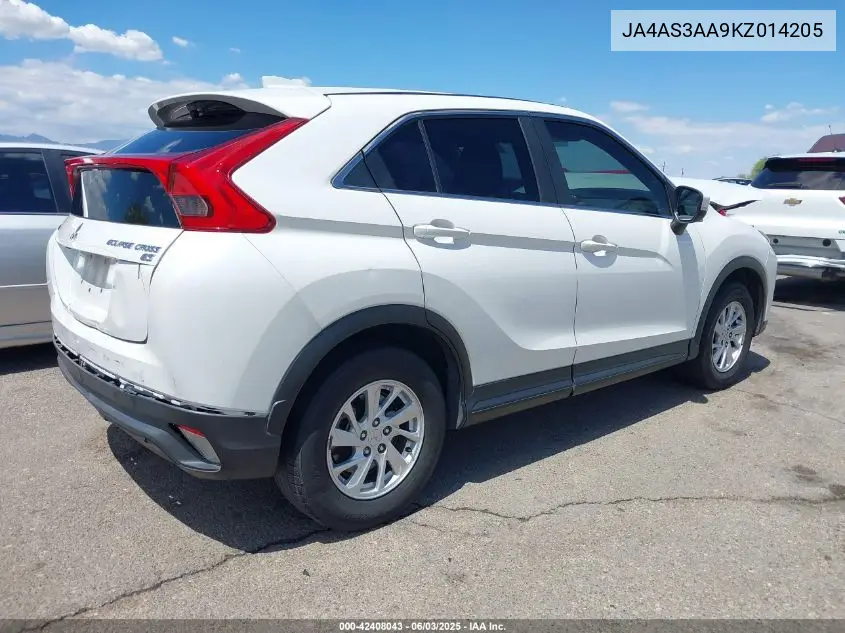 2019 Mitsubishi Eclipse Cross Es VIN: JA4AS3AA9KZ014205 Lot: 42408043