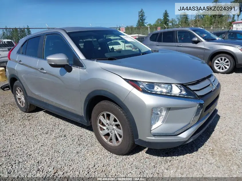 2019 Mitsubishi Eclipse Cross Es VIN: JA4AS3AA5KZ024391 Lot: 42424061