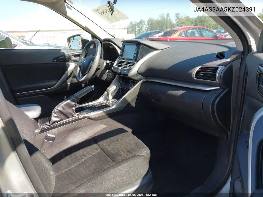 2019 Mitsubishi Eclipse Cross Es VIN: JA4AS3AA5KZ024391 Lot: 42424061