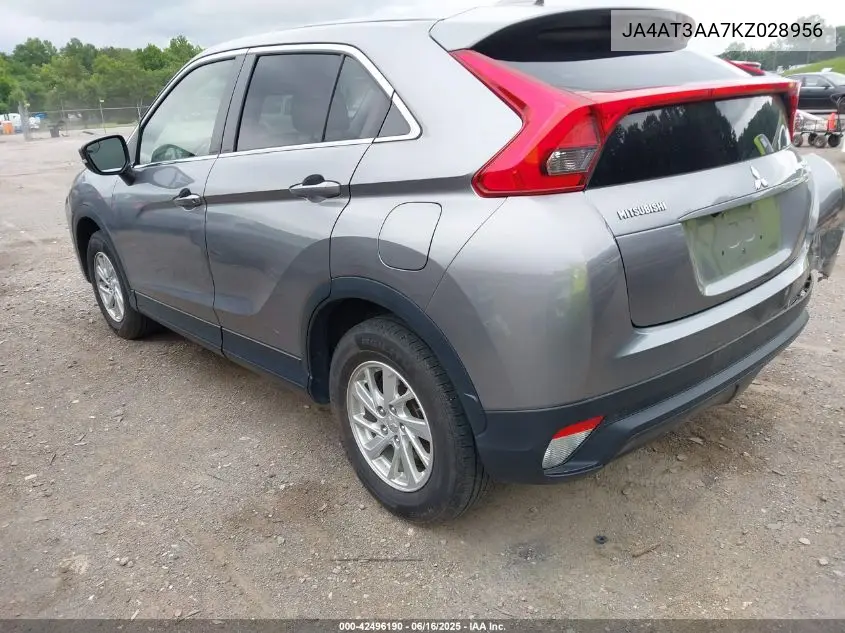 2019 Mitsubishi Eclipse Cross Es VIN: JA4AT3AA7KZ028956 Lot: 42496190