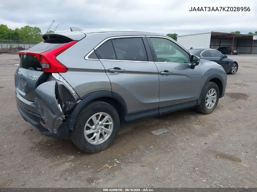 2019 Mitsubishi Eclipse Cross Es VIN: JA4AT3AA7KZ028956 Lot: 42496190