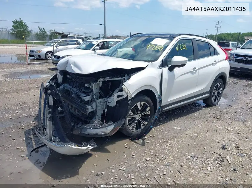 2019 Mitsubishi Eclipse Cross Sel VIN: JA4AT5AAXKZ011435 Lot: 42497288