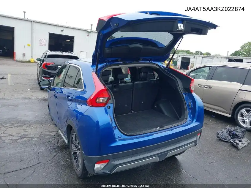 2019 Mitsubishi Eclipse Cross Sel VIN: JA4AT5AA3KZ022874 Lot: 42518740