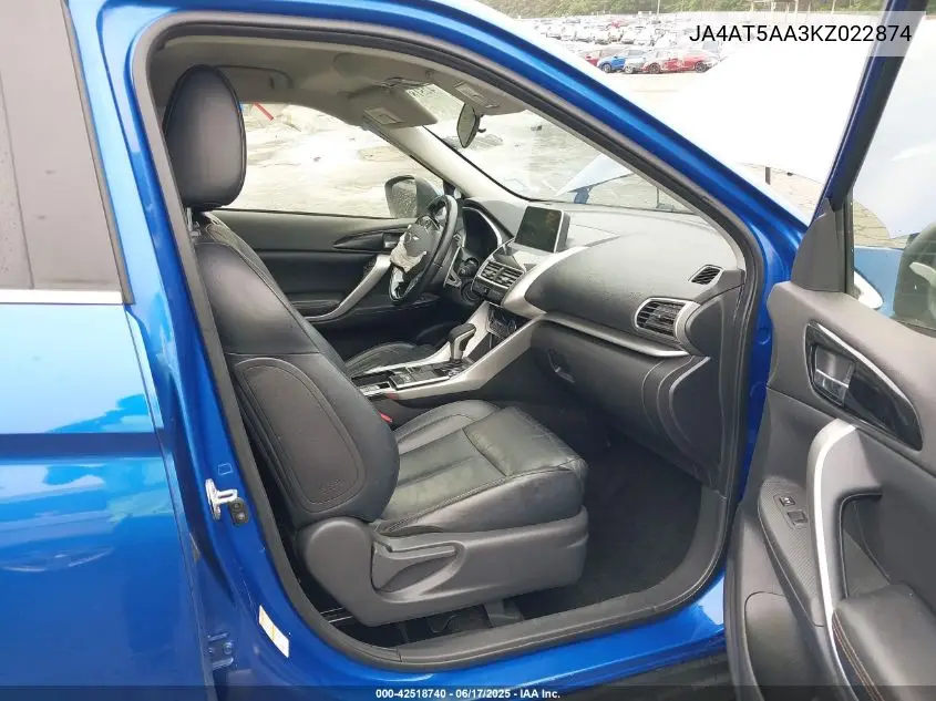 2019 Mitsubishi Eclipse Cross Sel VIN: JA4AT5AA3KZ022874 Lot: 42518740