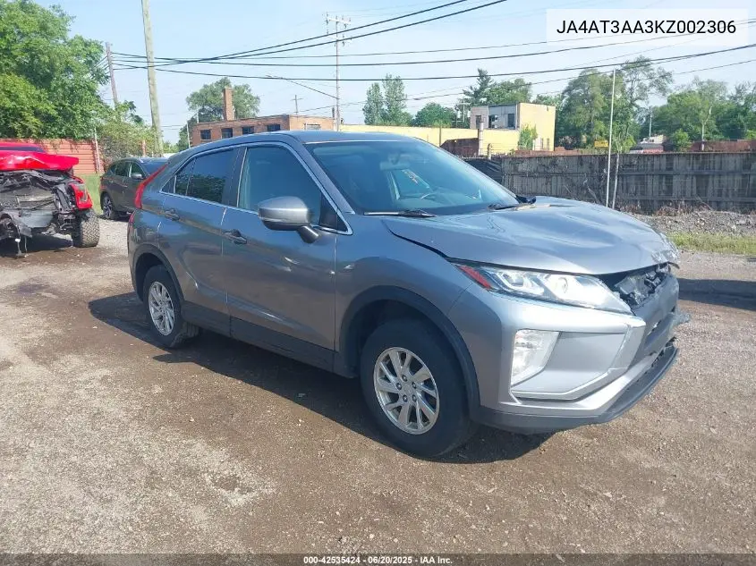 2019 Mitsubishi Eclipse Cross Es VIN: JA4AT3AA3KZ002306 Lot: 42535424