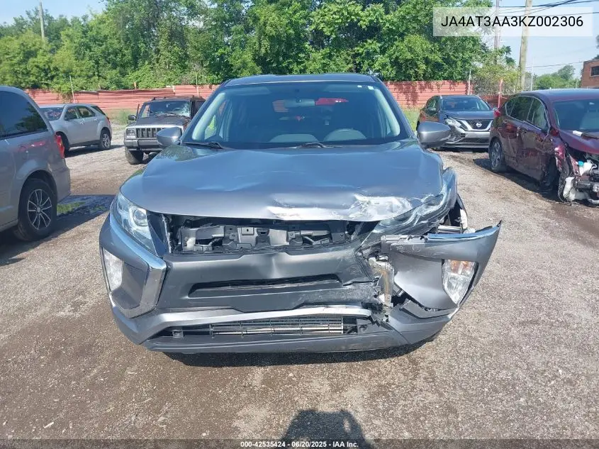 2019 Mitsubishi Eclipse Cross Es VIN: JA4AT3AA3KZ002306 Lot: 42535424