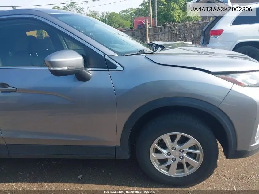 2019 Mitsubishi Eclipse Cross Es VIN: JA4AT3AA3KZ002306 Lot: 42535424