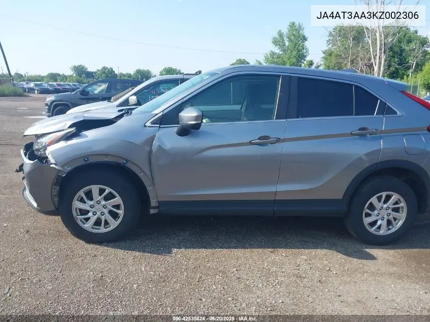2019 Mitsubishi Eclipse Cross Es VIN: JA4AT3AA3KZ002306 Lot: 42535424