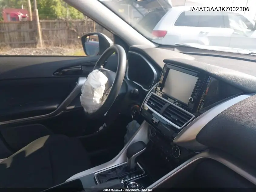 2019 Mitsubishi Eclipse Cross Es VIN: JA4AT3AA3KZ002306 Lot: 42535424