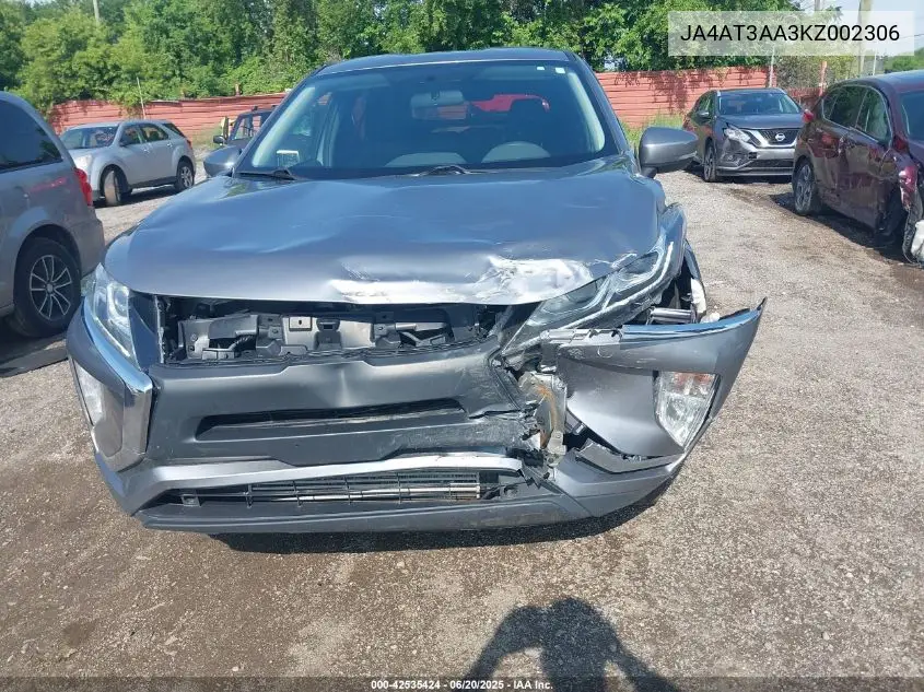 2019 Mitsubishi Eclipse Cross Es VIN: JA4AT3AA3KZ002306 Lot: 42535424