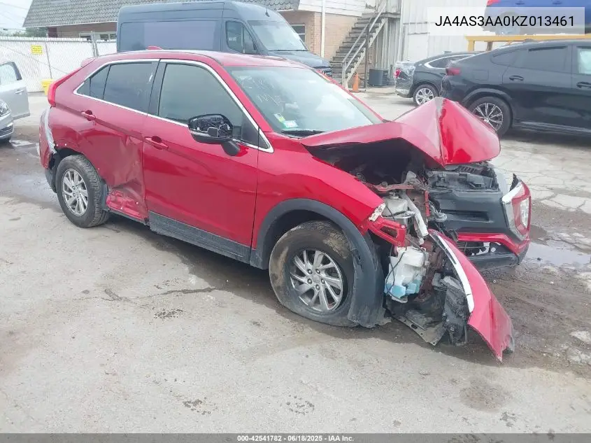 2019 Mitsubishi Eclipse Cross Es VIN: JA4AS3AA0KZ013461 Lot: 42541782