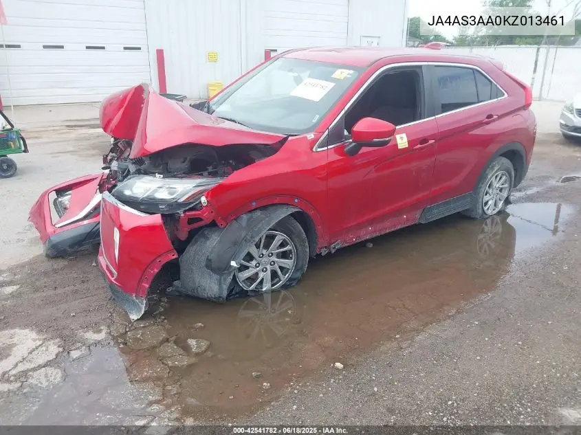 2019 Mitsubishi Eclipse Cross Es VIN: JA4AS3AA0KZ013461 Lot: 42541782