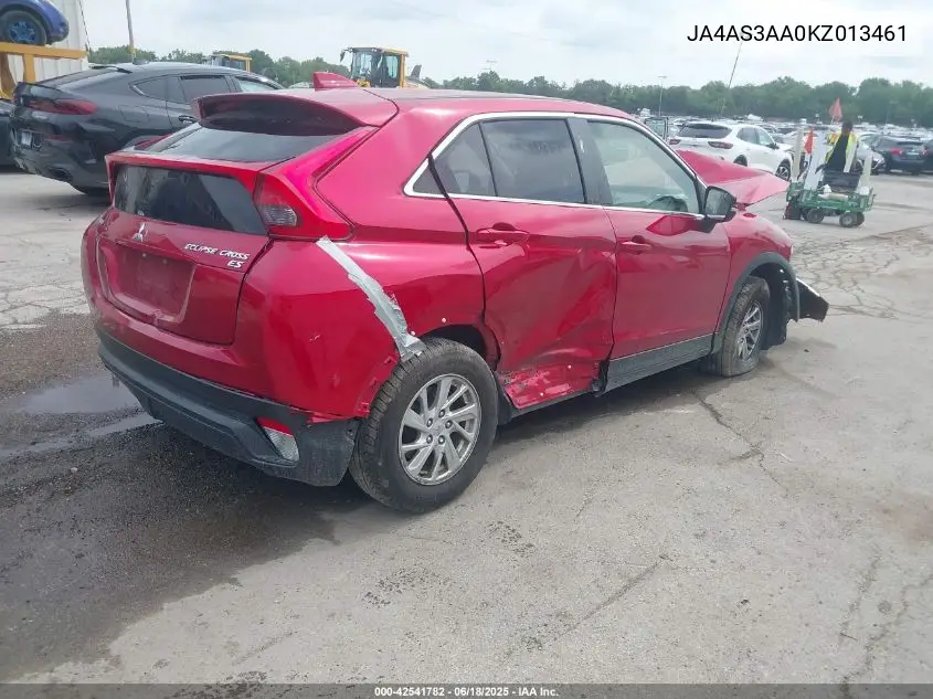 2019 Mitsubishi Eclipse Cross Es VIN: JA4AS3AA0KZ013461 Lot: 42541782