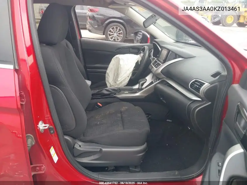 2019 Mitsubishi Eclipse Cross Es VIN: JA4AS3AA0KZ013461 Lot: 42541782