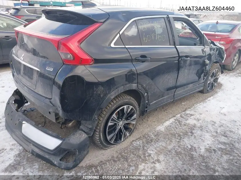 2020 Mitsubishi Eclipse Cross Es VIN: JA4AT3AA8LZ604460 Lot: 12195962