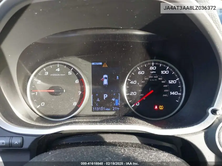 2020 Mitsubishi Eclipse Cross Es 1.5T Awc VIN: JA4AT3AA8LZ036372 Lot: 41618848