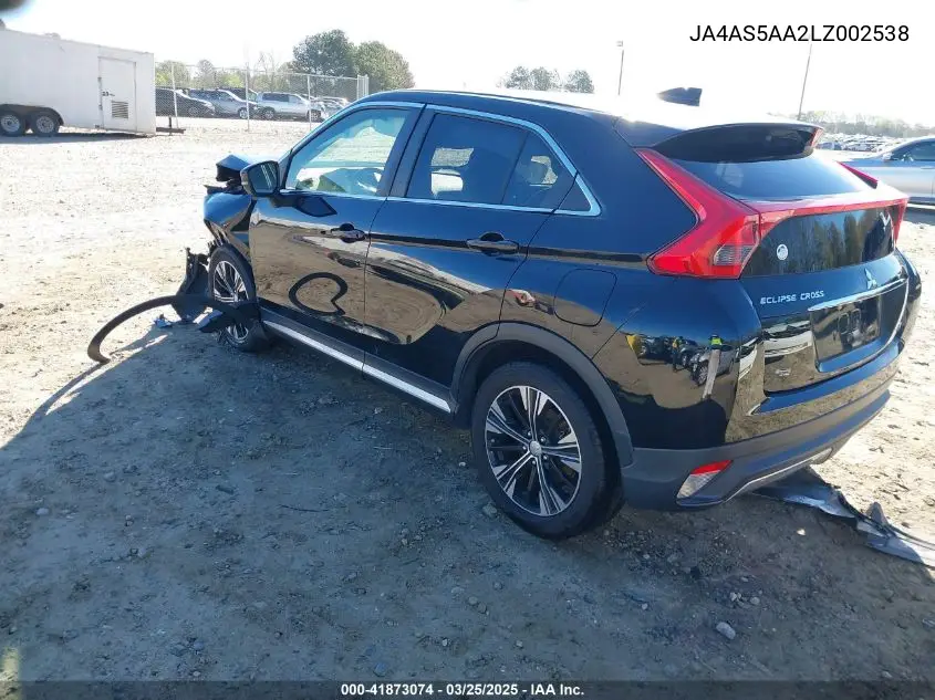2020 Mitsubishi Eclipse Cross Se 1.5T/Sel 1.5T VIN: JA4AS5AA2LZ002538 Lot: 41873074