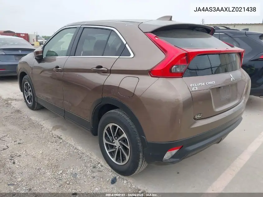 2020 Mitsubishi Eclipse Cross Es 1.5T VIN: JA4AS3AAXLZ021438 Lot: 41900181