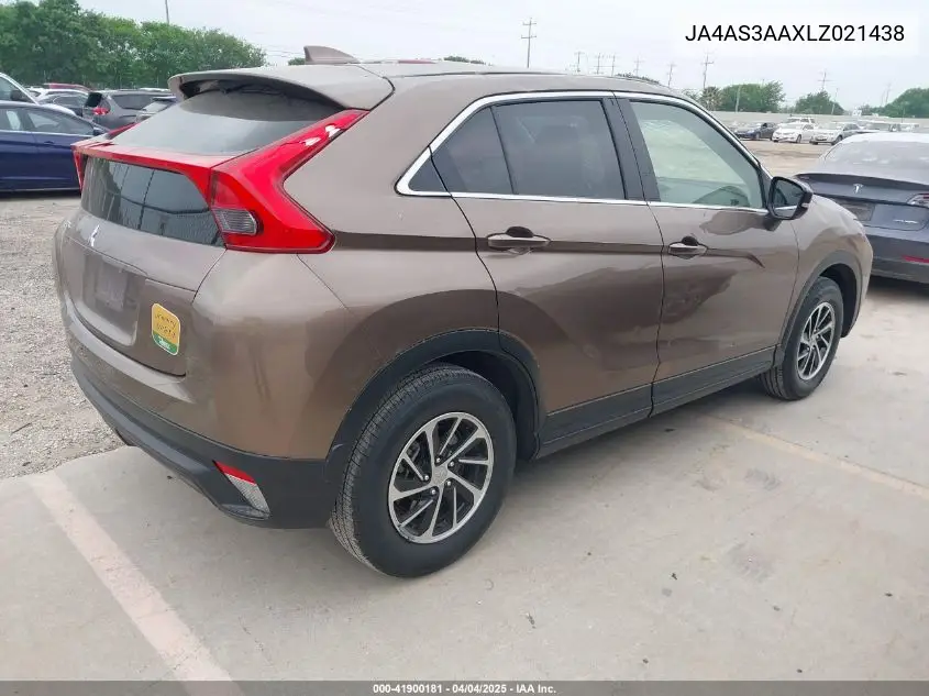 2020 Mitsubishi Eclipse Cross Es 1.5T VIN: JA4AS3AAXLZ021438 Lot: 41900181