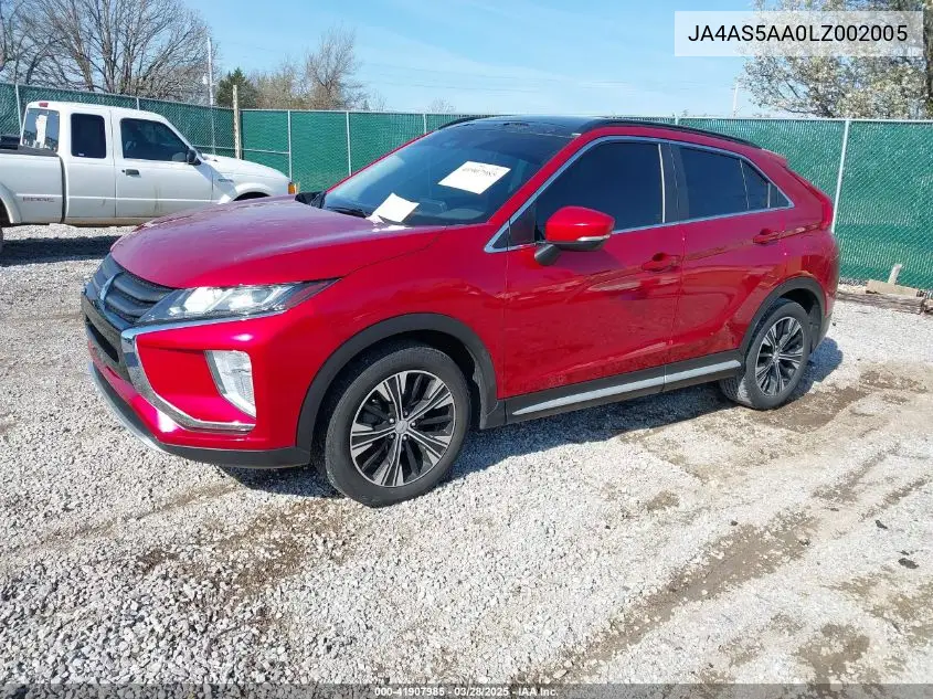 2020 Mitsubishi Eclipse Cross Se 1.5T VIN: JA4AS5AA0LZ002005 Lot: 41907985