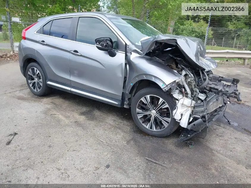 2020 Mitsubishi Eclipse Cross Se 1.5T VIN: JA4AS5AAXLZ002366 Lot: 42027015