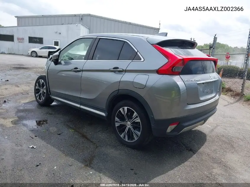 2020 Mitsubishi Eclipse Cross Se 1.5T VIN: JA4AS5AAXLZ002366 Lot: 42027015