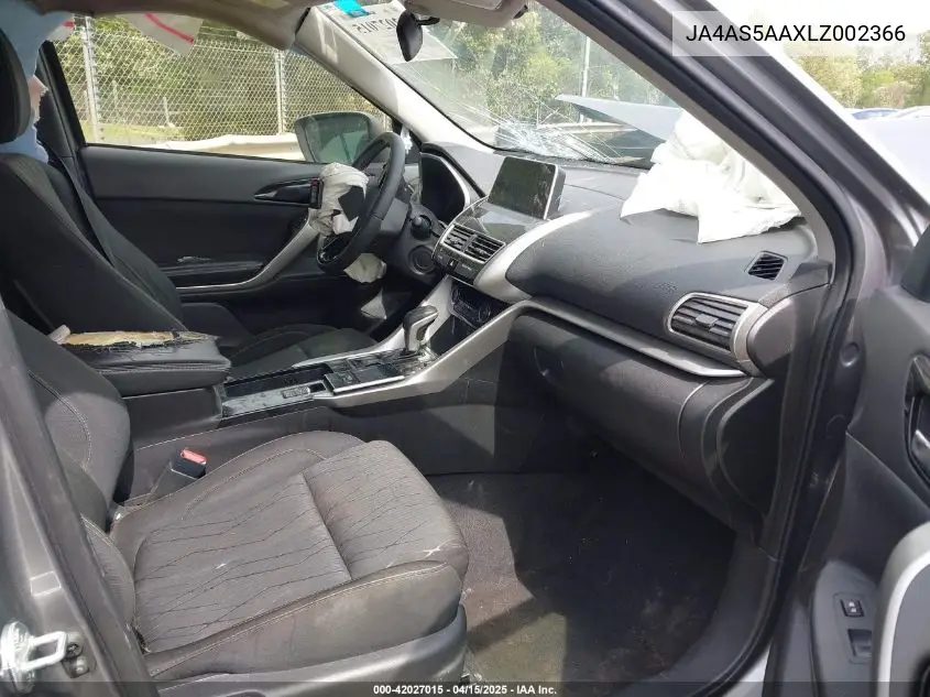 2020 Mitsubishi Eclipse Cross Se 1.5T VIN: JA4AS5AAXLZ002366 Lot: 42027015