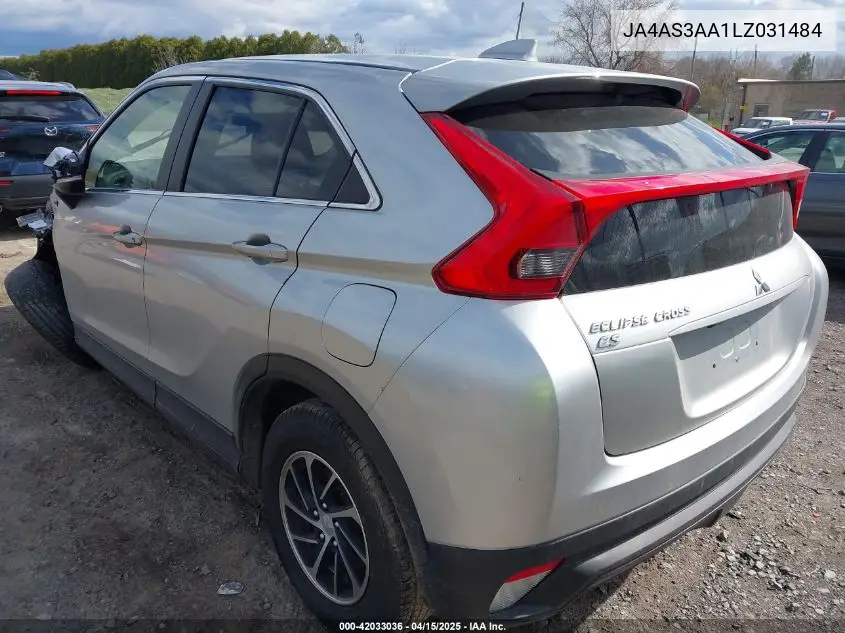 2020 Mitsubishi Eclipse Cross Es 1.5T VIN: JA4AS3AA1LZ031484 Lot: 42033036