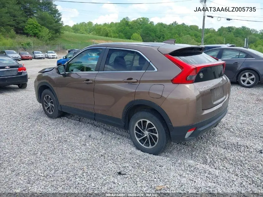 2020 Mitsubishi Eclipse Cross Es 1.5T Awc VIN: JA4AT3AA6LZ005735 Lot: 42154097
