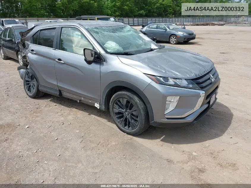 2020 Mitsubishi Eclipse Cross Le 1.5T VIN: JA4AS4AA2LZ000332 Lot: 42176675