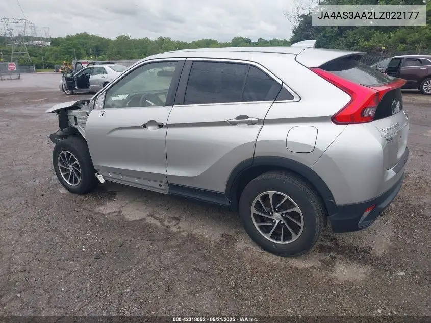 2020 Mitsubishi Eclipse Cross Es 1.5T VIN: JA4AS3AA2LZ022177 Lot: 42318052