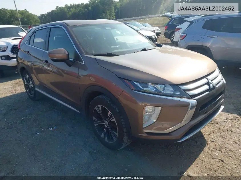 2020 Mitsubishi Eclipse Cross Se 1.5T VIN: JA4AS5AA3LZ002452 Lot: 42396254