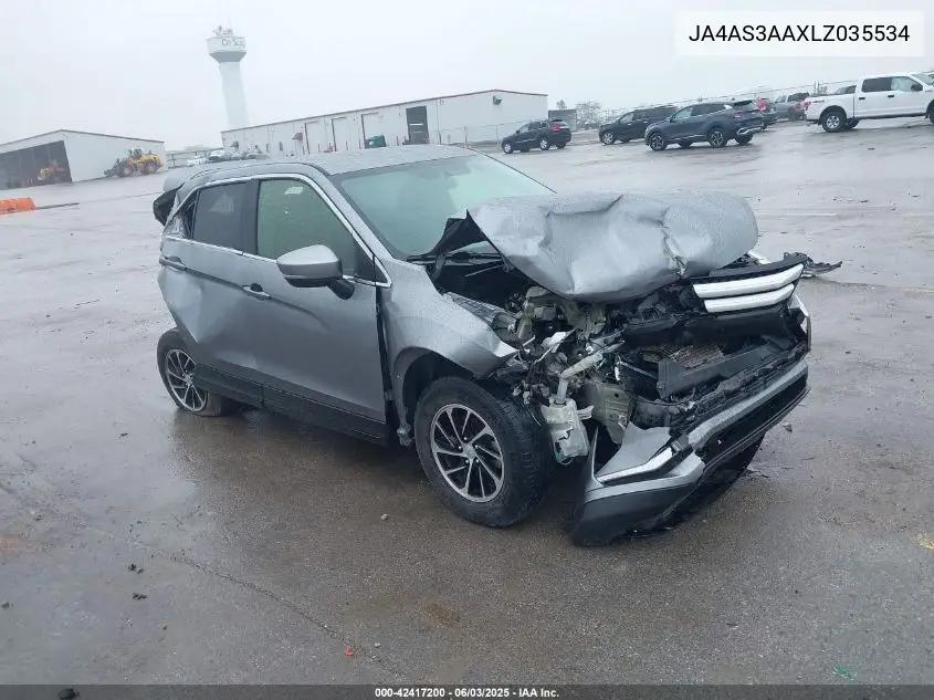 2020 Mitsubishi Eclipse Cross Es 1.5T VIN: JA4AS3AAXLZ035534 Lot: 42417200