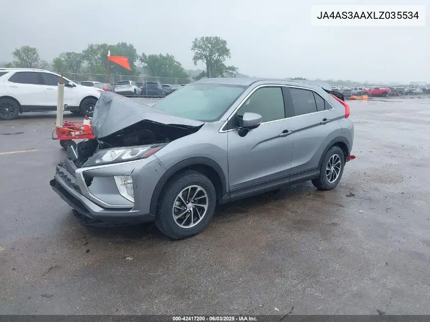 2020 Mitsubishi Eclipse Cross Es 1.5T VIN: JA4AS3AAXLZ035534 Lot: 42417200