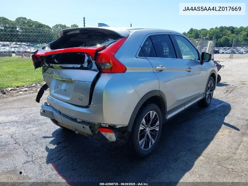 2020 Mitsubishi Eclipse Cross Se 1.5T VIN: JA4AS5AA4LZ017669 Lot: 42560728