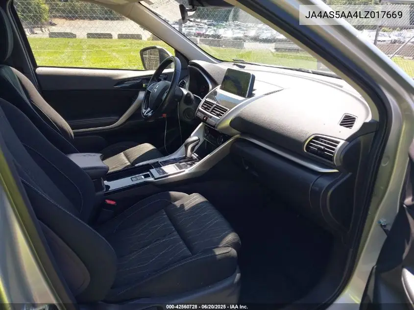 2020 Mitsubishi Eclipse Cross Se 1.5T VIN: JA4AS5AA4LZ017669 Lot: 42560728