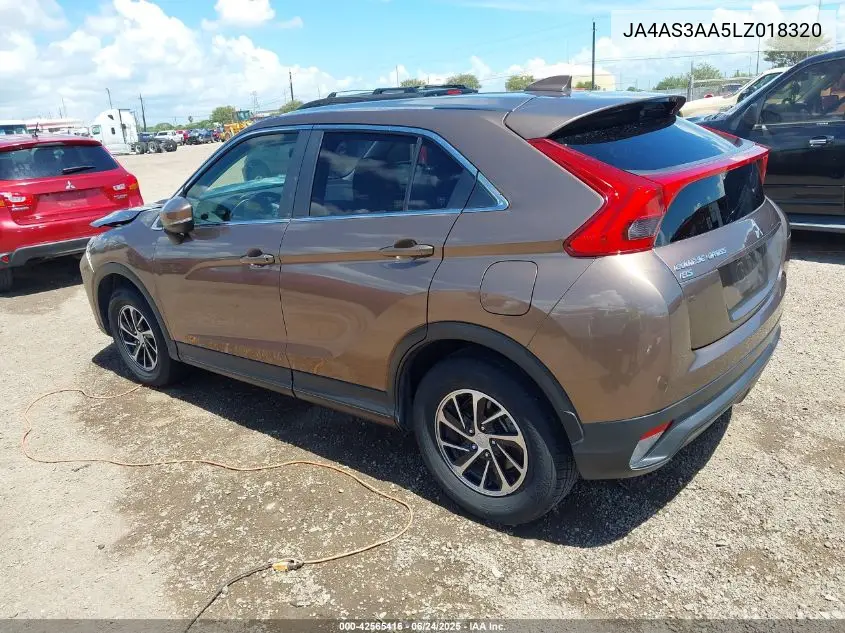 2020 Mitsubishi Eclipse Cross Es 1.5T VIN: JA4AS3AA5LZ018320 Lot: 42565416