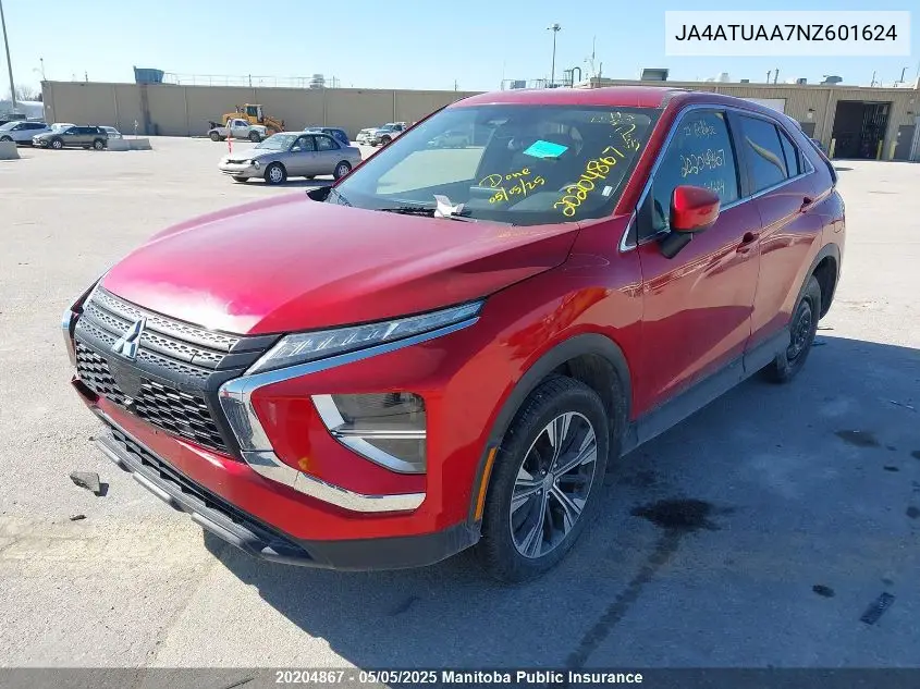 2022 Mitsubishi Eclipse Cross Es VIN: JA4ATUAA7NZ601624 Lot: 20204867