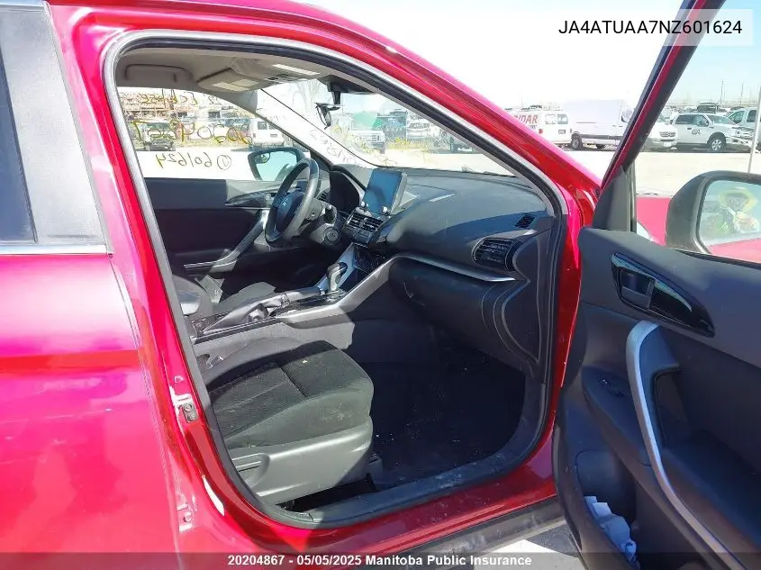 2022 Mitsubishi Eclipse Cross Es VIN: JA4ATUAA7NZ601624 Lot: 20204867