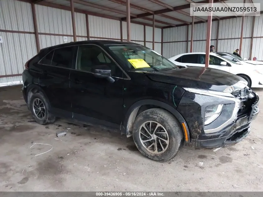 2022 Mitsubishi Eclipse Cross Es VIN: JA4ASUAA0NZ059513 Lot: 39436905