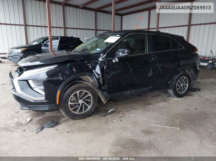 2022 Mitsubishi Eclipse Cross Es VIN: JA4ASUAA0NZ059513 Lot: 39436905