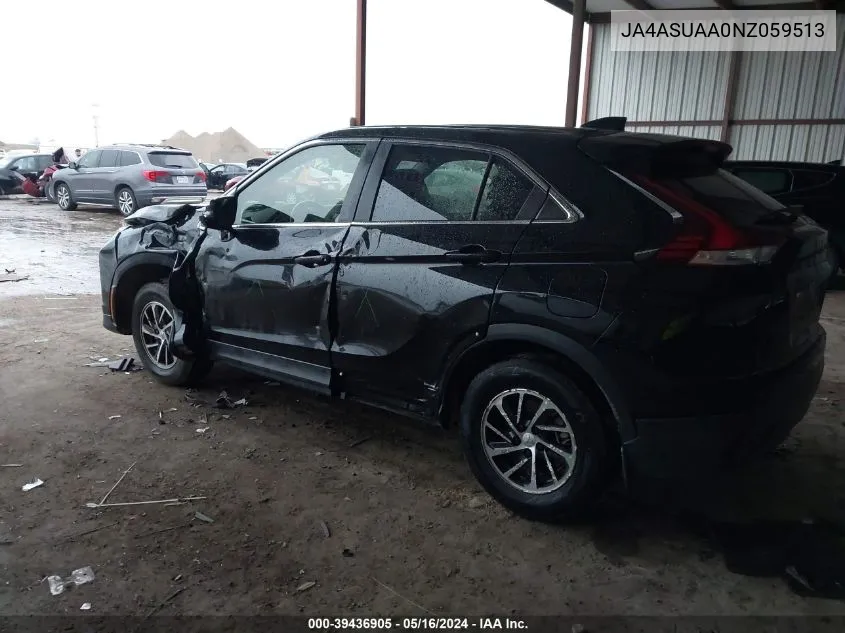 2022 Mitsubishi Eclipse Cross Es VIN: JA4ASUAA0NZ059513 Lot: 39436905