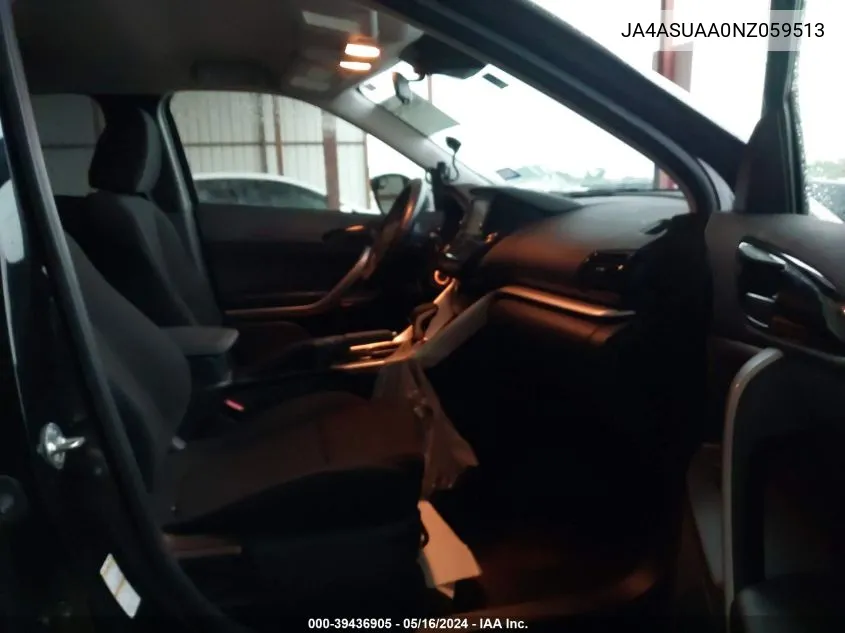 2022 Mitsubishi Eclipse Cross Es VIN: JA4ASUAA0NZ059513 Lot: 39436905