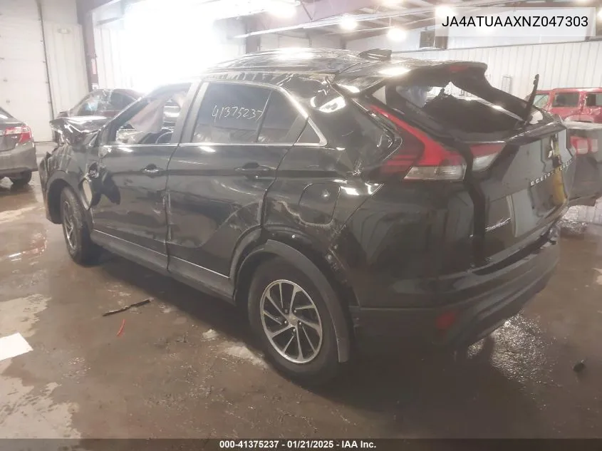 2022 Mitsubishi Eclipse Cross Es S-Awc VIN: JA4ATUAAXNZ047303 Lot: 41375237