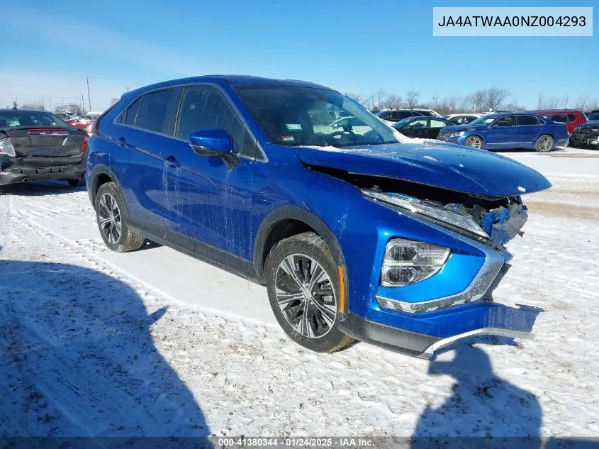 2022 Mitsubishi Eclipse Cross Se S-Awc/Se Special Edition S-Awc/Sel S-Awc/Sel Special Edition S-Awc VIN: JA4ATWAA0NZ004293 Lot: 41380344