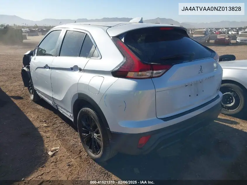 2022 Mitsubishi Eclipse Cross Le S-Awc VIN: JA4ATVAA0NZ013828 Lot: 41521370