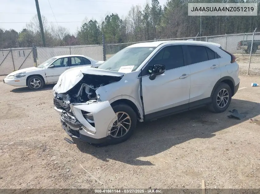2022 Mitsubishi Eclipse Cross Es VIN: JA4ASUAA4NZ051219 Lot: 41861144