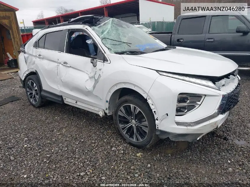 2022 Mitsubishi Eclipse Cross Se S-Awc/Se Special Edition S-Awc/Sel S-Awc/Sel Special Edition S-Awc VIN: JA4ATWAA3NZ046280 Lot: 41923385