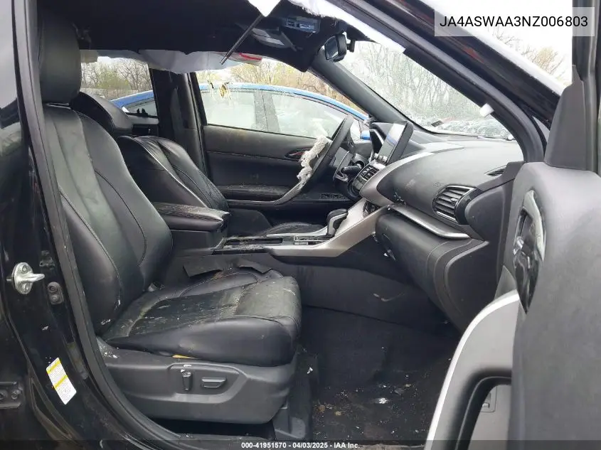 2022 Mitsubishi Eclipse Cross Se/Se Special Edition/Sel/Sel Special Edition VIN: JA4ASWAA3NZ006803 Lot: 41951570