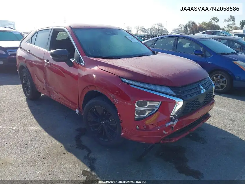 2022 Mitsubishi Eclipse Cross Le VIN: JA4ASVAA7NZ058686 Lot: 41979297